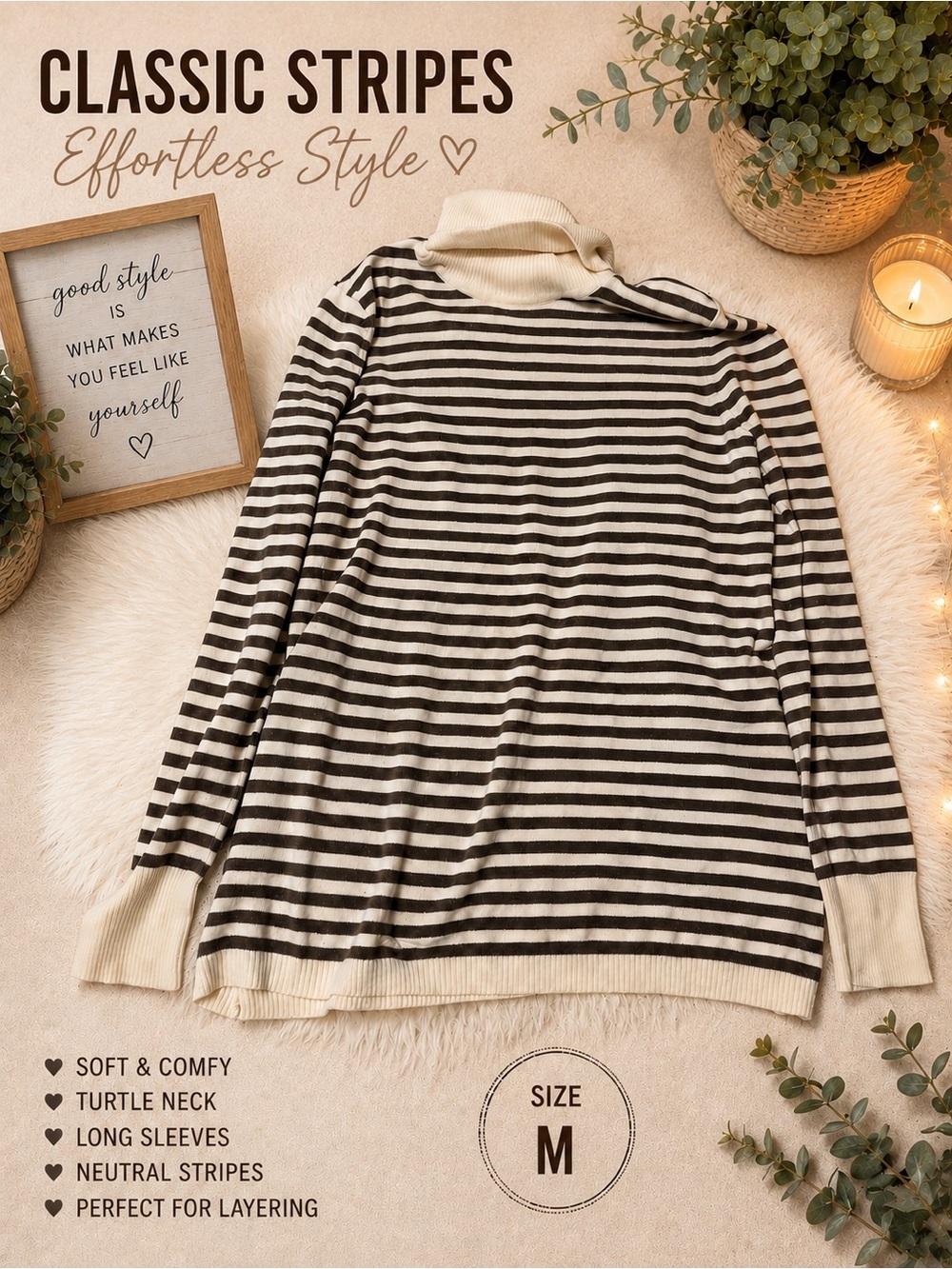 🤎 GAP MATERNITY STRIPED TURTLENECK SWEATER 🤎